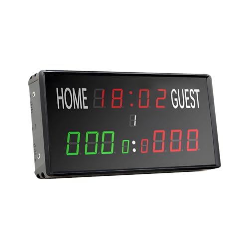 Marcador digital de fútbol LED con temporizador y control remoto miniatura 1