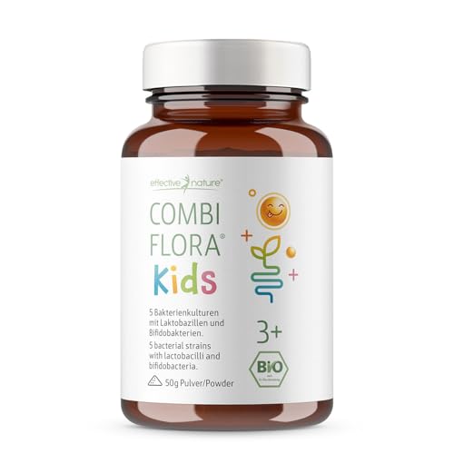 Combi Flora Kids Bio - 50 g - Mit Bifidobacterium & Lactobacillus für Kinder - Pulver mit Dosierlöffel - Mit 5 Bakterienstämmen für Kinder ab 3 Jahren Combi Flora Kids Bio - 50 g - Mit Bifidobacterium & Lactobacillus für Kinder - Pulver mit Dosierlöffel - Mit 5 Bakterienstämmen für Kinder ab 3 Jahren