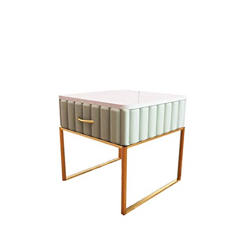 GWW European Bedside Table, Marble Texture with Drawer Coffee Table Sm GWW European Bedside Table, Marble Texture with Drawer Coffee Table Sm