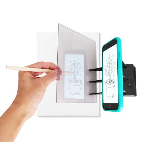 YPLANGENT Projecteur de Dessin pour Smartphone – Planche de Dessin Optique pour décalquer sans Alimentation, Drawing Projector pour Smartphone et Tablette,...