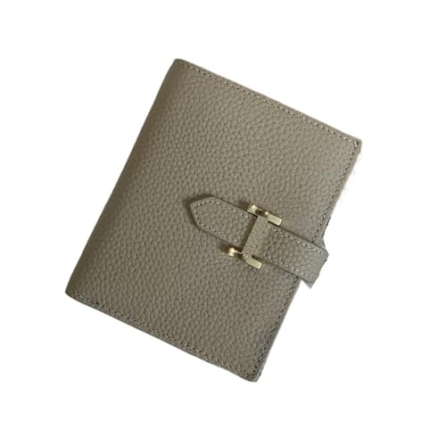 Womens wallet Wallet women's short genuine leather folding wallet coin purse multi-function card holder with multiple card slots(ElephantGrey)