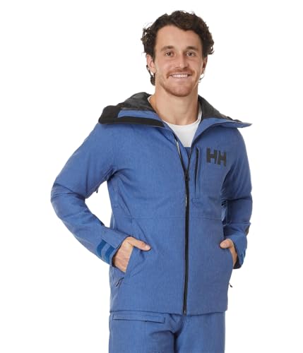 Image of Helly Hansen Powderface Jacket Men's Waterproof Insulated Ski Jacket, Breathable Hooded Snow Shell for Winter Mountain Sports