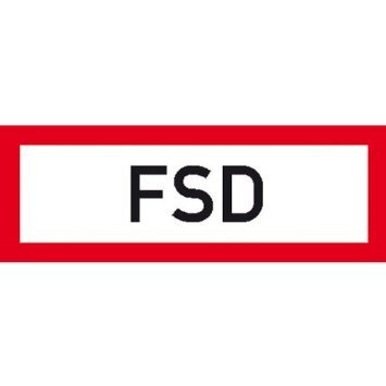 Indigos UG Aufkleber FSD - 21x7,4 cm - selbstklebender Sicherheits Aufkleber für Tür oder Wand - Warnschild für Gebäude, Hotel, Büro, Firma, Haus, Praxis