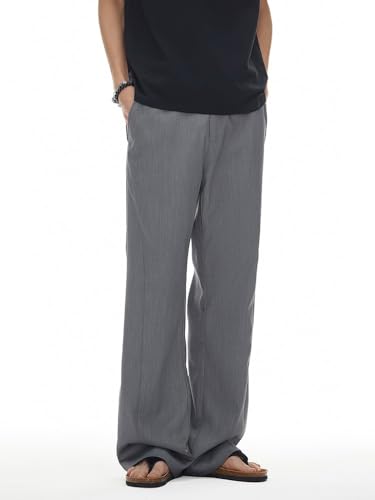 Men's American Style Casual Pants Spring Fall Straight Office Slight Flare Trousers Pants for Men2