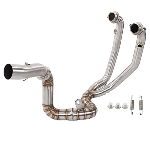 Brilluxa Auspuffrohr, Kompatibel mit KTM 790 Adventure 2019-2021, Edelstahl Verbindungsrohr, Motorrad Auspuffanlage Mittelrohr, vordere Mitte Krümmerrohr