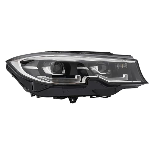 Front Headlight Assembly For 2019 2020 2021 BMW 3 Series G20 G21,Right Passenger Side Replacement,LED Headlamp Black Housing Clear Lens