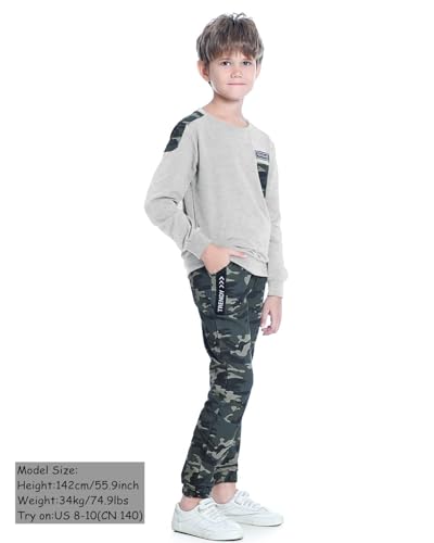 LOLANTA Boys Clothes Casual Camouflage 2 Piece Outfits Kids Long sleeve Sweatshirt Pants Sets Tracksuit2