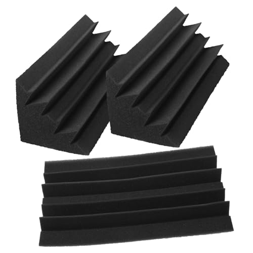 Levemolo 3pcs Bass Trap Panel Acústico de Alta Densidad para Aislamiento Sonoro en Teatros en Casa, KTVs y Estudios, Fácil de Instalar, Esquina, Retardante al Fuego Negro miniatura 7