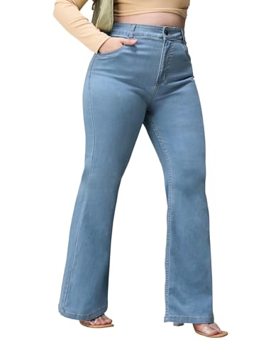 Image of Miss Chase A+ Women's Bootcut High Rise Regular Length Stretchable Denim Jeans