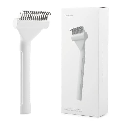 Image of Cat Brush, Pet Hair Removal Tool, Lightweight Deshedding Dog Brush,Cat Brushes for Indoor Cats,Dematting Comb for Dogs Cats,Remove Loose Hair,Pet Grooming Undercoat Rake(White)
