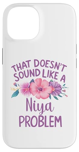 Niya Personalized Cute Flower Girls Niya Name スマホケース iPhone 14 用