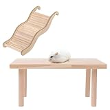 2-teiliges Set Hamster Plattform und Hamsterbrücke, Kletter-Aktivitätsspielzeug, Hölzerner Hamster Spielzeug, Hamster Zubehör für Rats, Gerbils, Rennmäuse, Mäuse und andere Kleintiere (M)