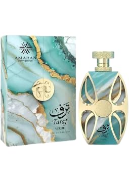 Taraf Verde Eau de Parfum for Men, Oriental Scent, 3.4 Fl Oz, Spray, Decorative Glass Bottle, Luxury