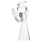 Happyyami Kristallengel Figur Betend aus Verschleißfestem Kristallglas Kleine Engelsstatue für Wohnzimmer Büro Schlafzimmer Dekoration