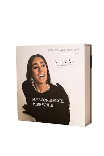 Misa vafamand Premium Teeth Whitening kit- Professional At-Home Whitening System with Color Corrector serum, whitening Foam & Powder