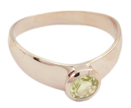 Bague RIYO en argent 925 et quartz citron d'une finition or exclusive