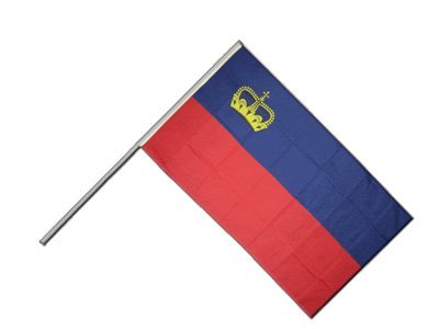 Drapeau Liechtenstein sur hampe 60 x 90 cm pavillon tissu pour mât de table