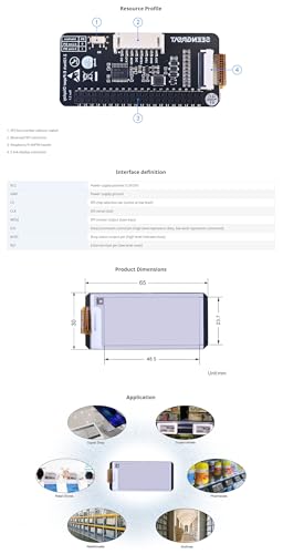 Image of 2.13inch E-Paper Display Module for Raspberry Pi Zero /Zero W /Zero WH /2B /3B /3B+, 122 x 250 Pixels Two-Colour, Supports Partial 560ms and Full 950ms Refresh SPI Interface