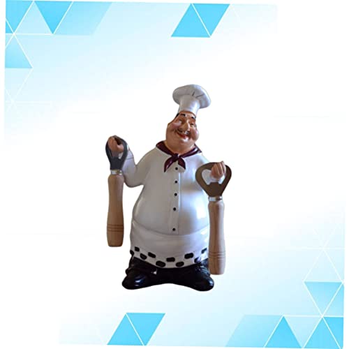 Figurine de bureau chef cuisinier et sculpture décorative de table rétro - 7