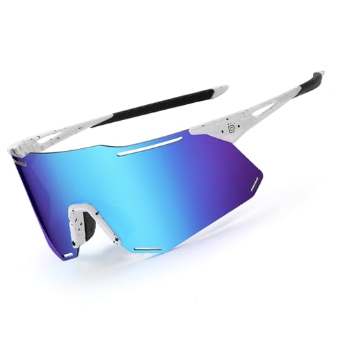 DUCO Polarized Sports Sunglasses for Men and Women UV400 Lightweight Durable for Cycling Baseball Fishing Running DC0045