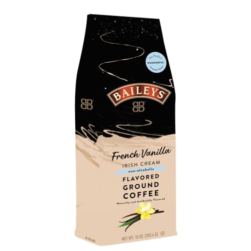 Baileys Irish Cream - French Vanilla Flavored Medium Roast Ground Coffee - 10oz Bag
