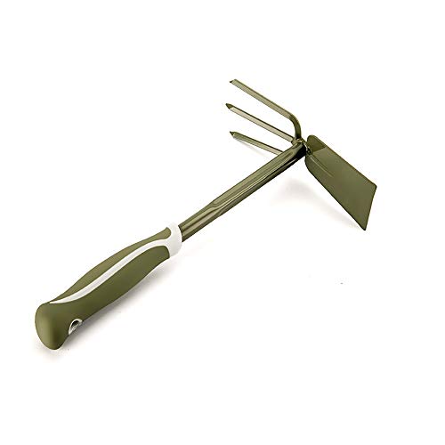 Jia Hu 1 x Hacke und Harke 2-in-1 Gartengeräte für Pflanzen, Umpflanzen, Jäten und Bewegen.