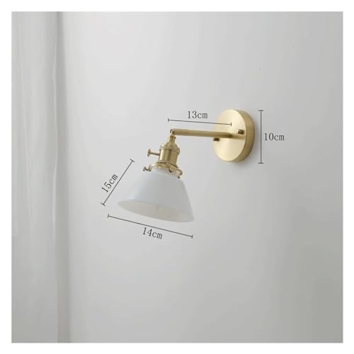 Aplique de pared E27 lámpara de pared junto a la cama con pantalla de vidrio 6