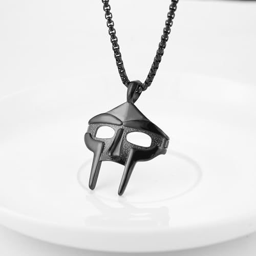 Collier MF DOOM acier inoxydable anti-ternissement pendentif masque rap
