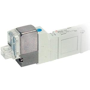SMC SY7120-5LOZ-02T 1/4 INCH Port Size, 24 V DC, 2-Position Single Actuation, 5 Port, Body PORTED, Non-Locking Push Manual Override, NPTF Thread, Plug, Single Unit, Solenoid Valve, SY Series, SY7000,
