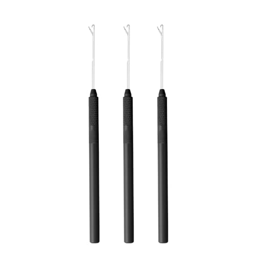 Agujas de gancho de tracción GlamorDove para colocar extensiones de trama rápido