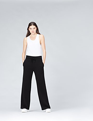 Find. Wide Leg Sweat, Pantaloni Donna, Nero