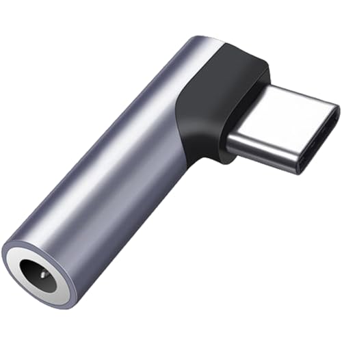 Type C 3.5mm 変換 アダプター USB C to 3.5mm 変換 コネクター(オス→メス)プラグアンドプレイ 90°エルボ設計 音声通話【HiFi音質】L型 互換Samsung Galaxy Google Redmi OPPOなどのスマートフ