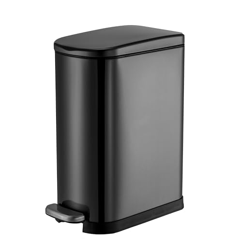 Caneca de basura rectangular acero inoxidable 10 L
