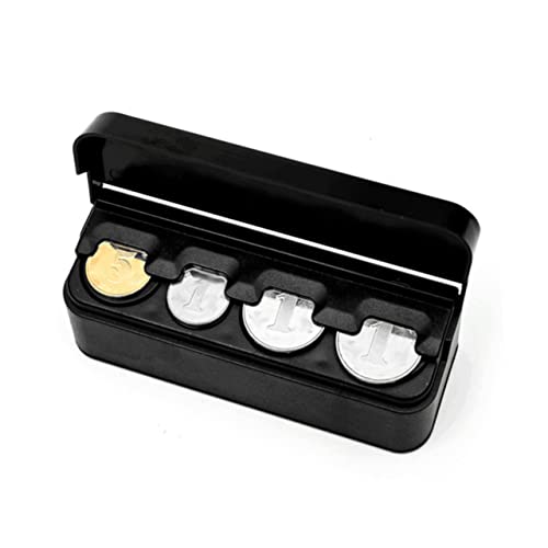 Caja de almacenamiento para monedas de plástico, 2 piezas miniatura 3