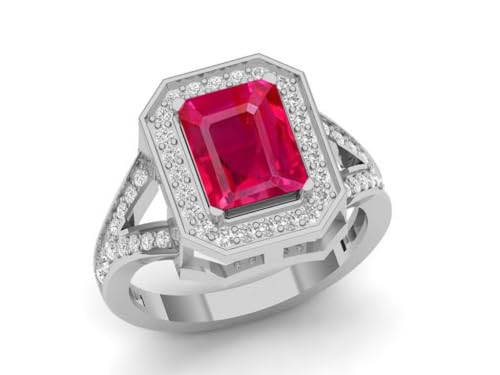 925 Sterling Silver Natural Ruby Gemstone July Birthstone Statement Ring For Women And Men Ring Size 5-102