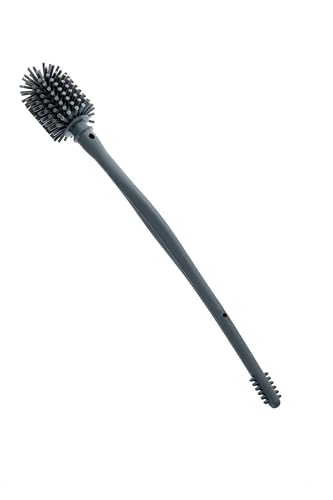 Babyjem Baby Bottle Brush Cleaning Brush for Long Bottles with Narrow Neck Water Bottles, Baby Bottles, Drinking Glasses, Grey - Image 2