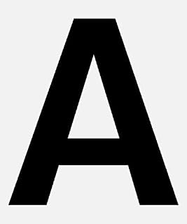 Buchstabe A, selbstklebend aus HartPlastic,15mm bis 200mm für innen und außen, seewasserfest, in schwarz, weiß oder rot (130mm, schwarz)