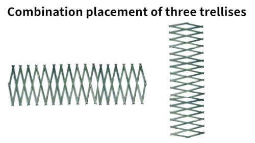 Kanta Wooden Trellis Expandable Garden Wall Trellis For Climbing Plants Decoration & Plants Partitioning (Pack Of 3) (Grey, 180cm x 30cm) - 5
