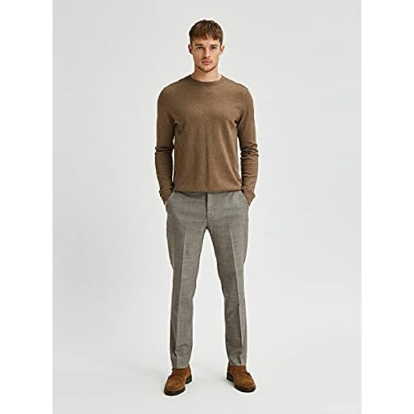 SELECTED HOMME herr Kostymbyxor Slhslim-mylostate Lt Brown Trs B Noos