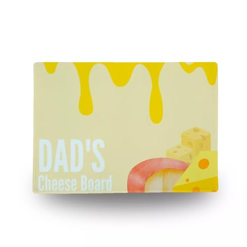 Planche à découper en verre trempé L personnalisée pour papa