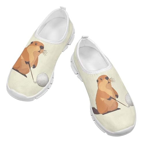 Slip-On Walking Kids Sneakers Casual Loafers Non Slip Shoes Low Top Breathable Mesh Hiking Shoes Boys Girls Black US 11-153