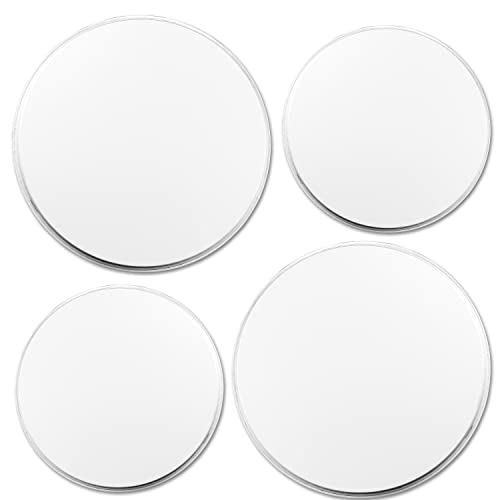 Reston Lloyd, Burner Covers For Electric Stovetop, Decorative Lightweight Tin Covers, Set of 4 (2-8 inch & 2-10 inch), Conceals Messy Drip Pans, White