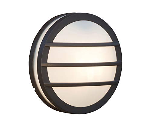 Eco Light moderna lámpara de pared exterior Seine, alrededor, E27, IP54, antracita 3361 gr