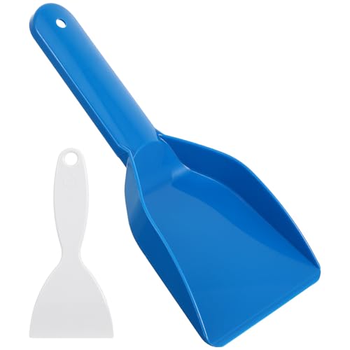 DEARMAMY 2 Palas para Descongelar Refrigerador, Raspadores de Hielo Duraderos de Plástico Resistente, Herramientas Ergonómicas para Eliminar Escarcha y Hielo en Frigoríficos, Kit 2 Piezas