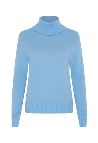 Image of Style & Republic Women's 100% Cashmere Turtleneck Sweater, Regular Fit, Premium Knit Jumper for Autumn, Winter and Spring