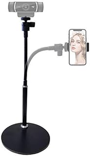 Etubby Webcam Stand Phone Holder Flexible Desktop Stand Gooseneck Phone Stand Mount for Cellphones, Logitech Webcam C922 C930e C920S C920 C615 and Other Devices with 1/4" Thread