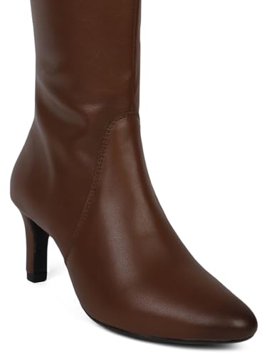Image of ELLE Women's Classic Knee-High Boots with Side Zipper