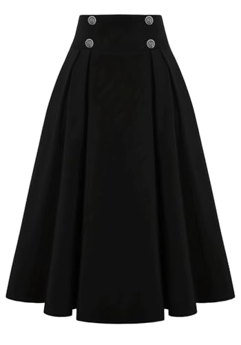 Women's A Line Skirt Casual High Waisted Satin Fluid Drape Flowy Pencil Skirts Pleated Midi Skirt