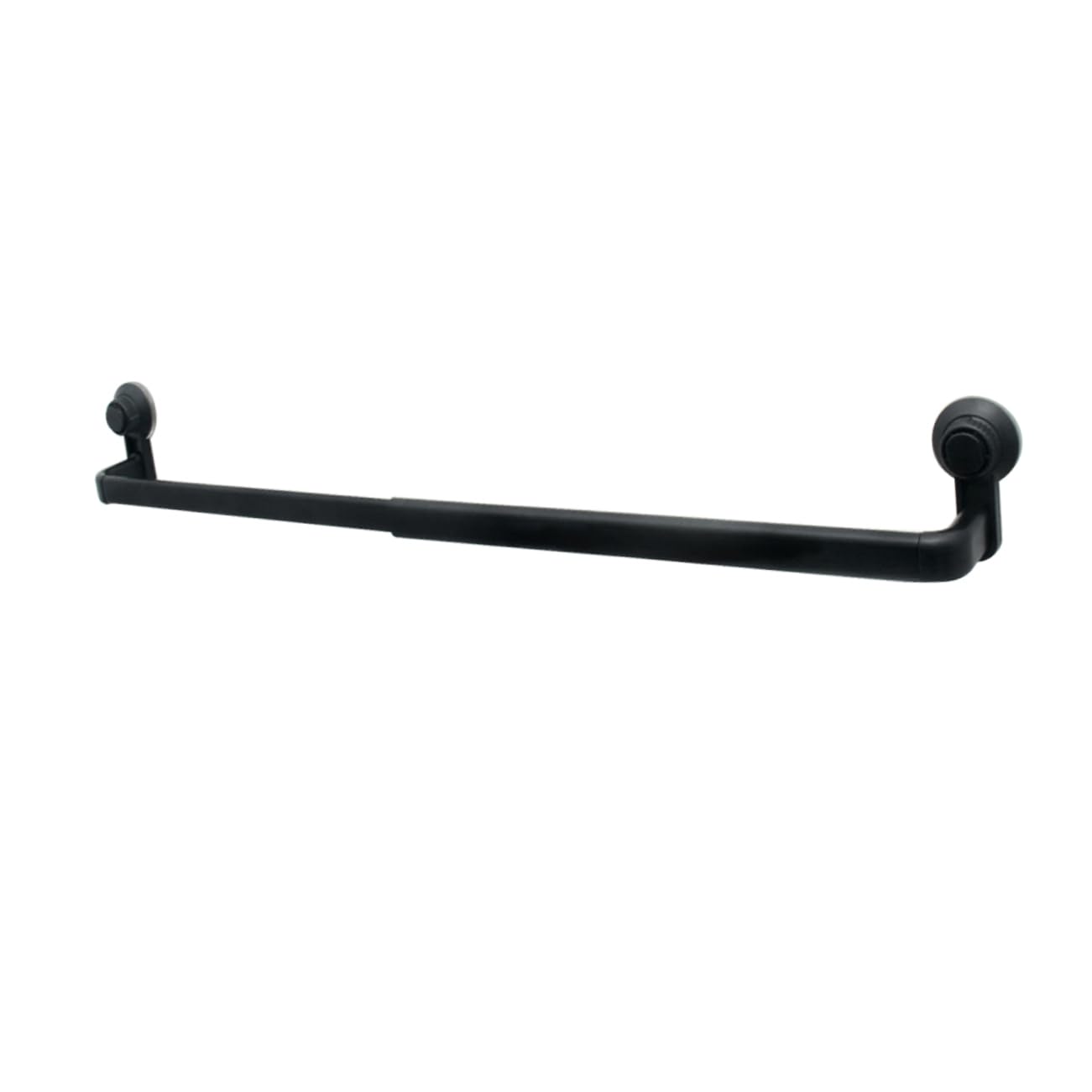 Porte-serviettes à ventouse noir barre simple sans perçage pour salle de bain