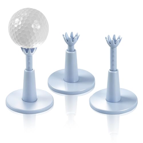Aleybloodes 3 Pack Rotating Height Adjustable Golf Tees for Mats – 2.09